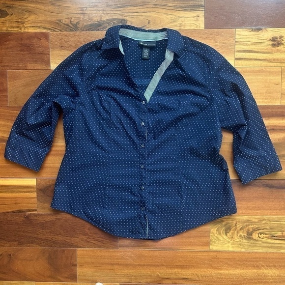 Lane Bryant 3/4 Sleeve Button Down Shirt - Picture 2 of 4